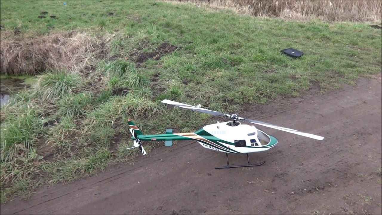 Scale Jet Ranger Bell 206, Align T Rex 550, ruhiger Rundflug, second flight !