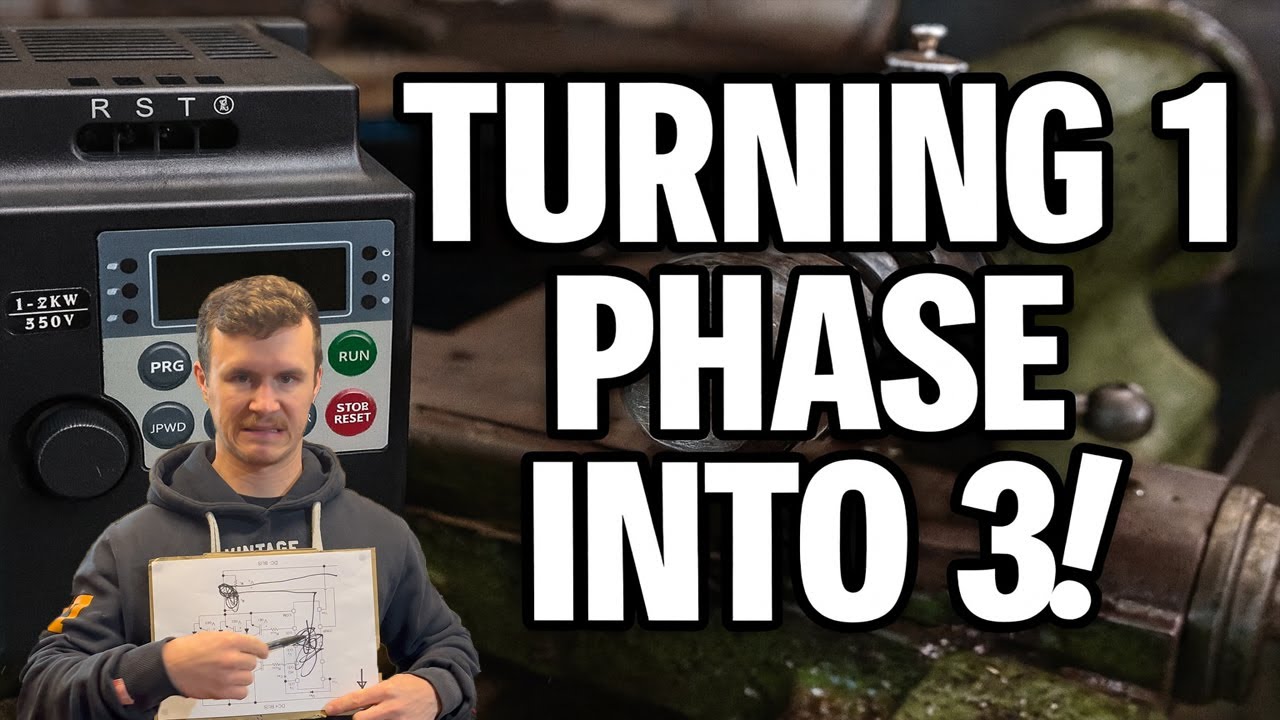 How to Run a 3-Phase Lathe on Single-Phase Power (with a VFD!)