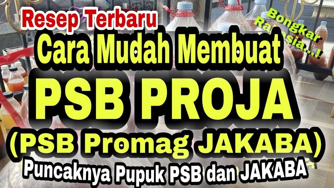 Cara Membuat Pupuk PSB PROJA (PSB Tablet Antimaag JAKABA} Mudah dan Praktis