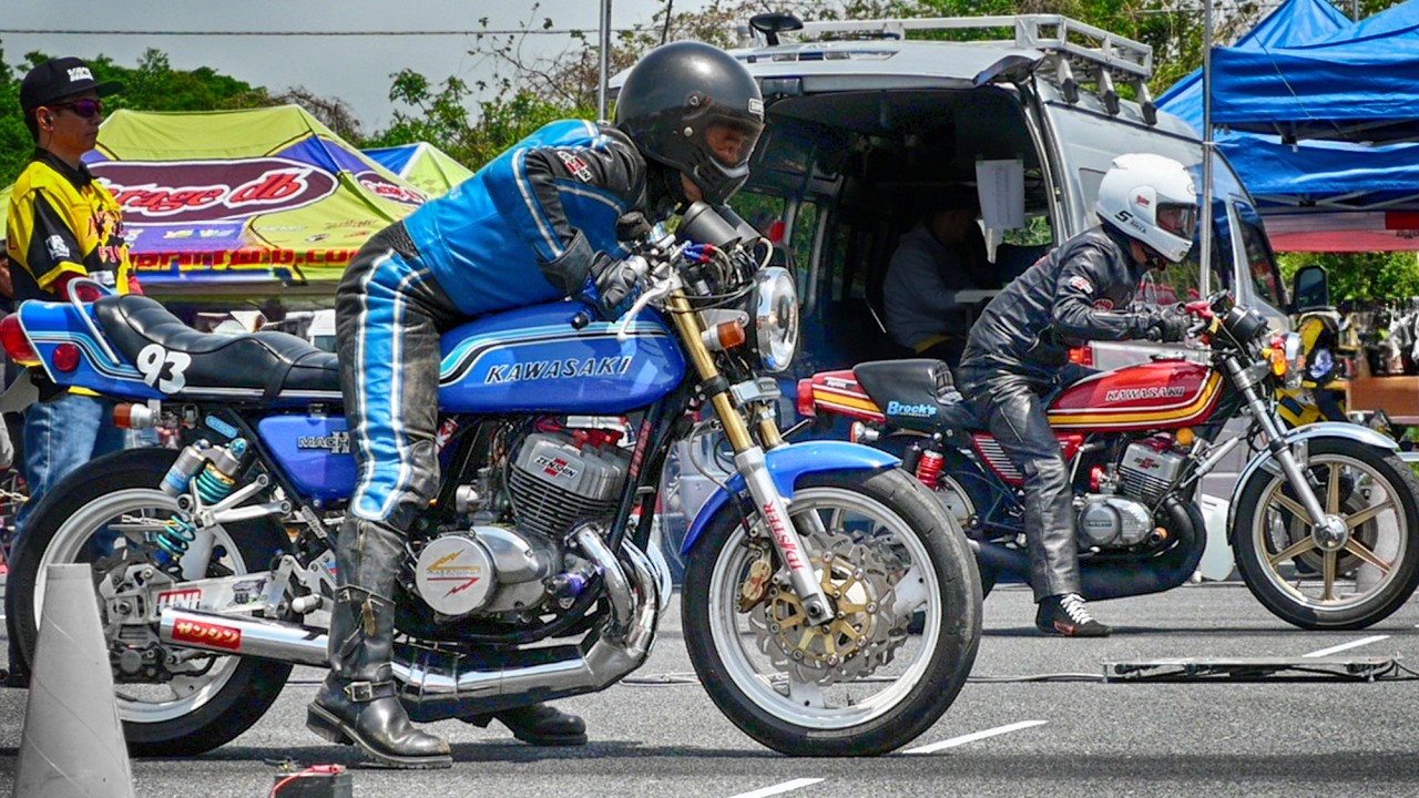 Kawasaki 750SS MACH III ゼンシン集合チャンバー 🔥 JD-STER 2025 🔥 Motorcycle Drag Racing 🔥 マッハでドラッグレース