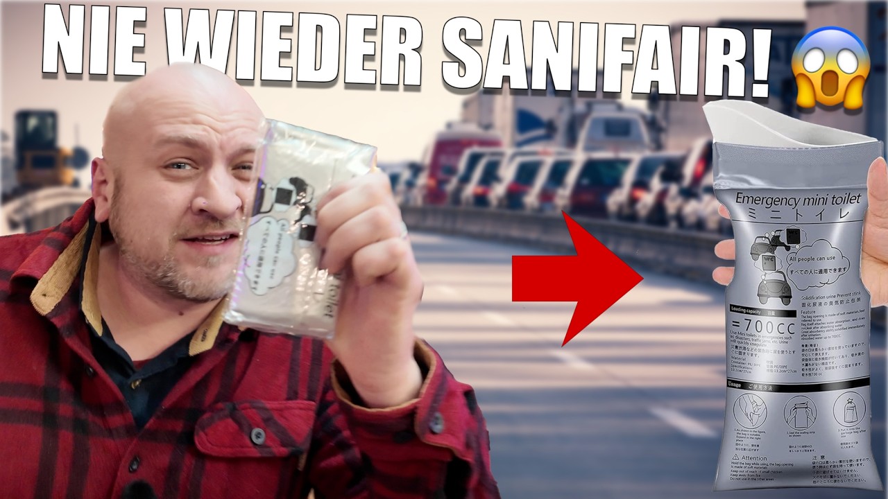 Notfalltoilette f&uuml;rs Auto 😱 Nie wieder Sanifair! 700ml Gel Urinbeutel im Test