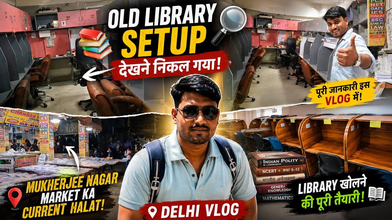 Delhi me Old Library Dekhne Nikla Hu 😱 | Mukherjee Nagar Market Ka Current Haal