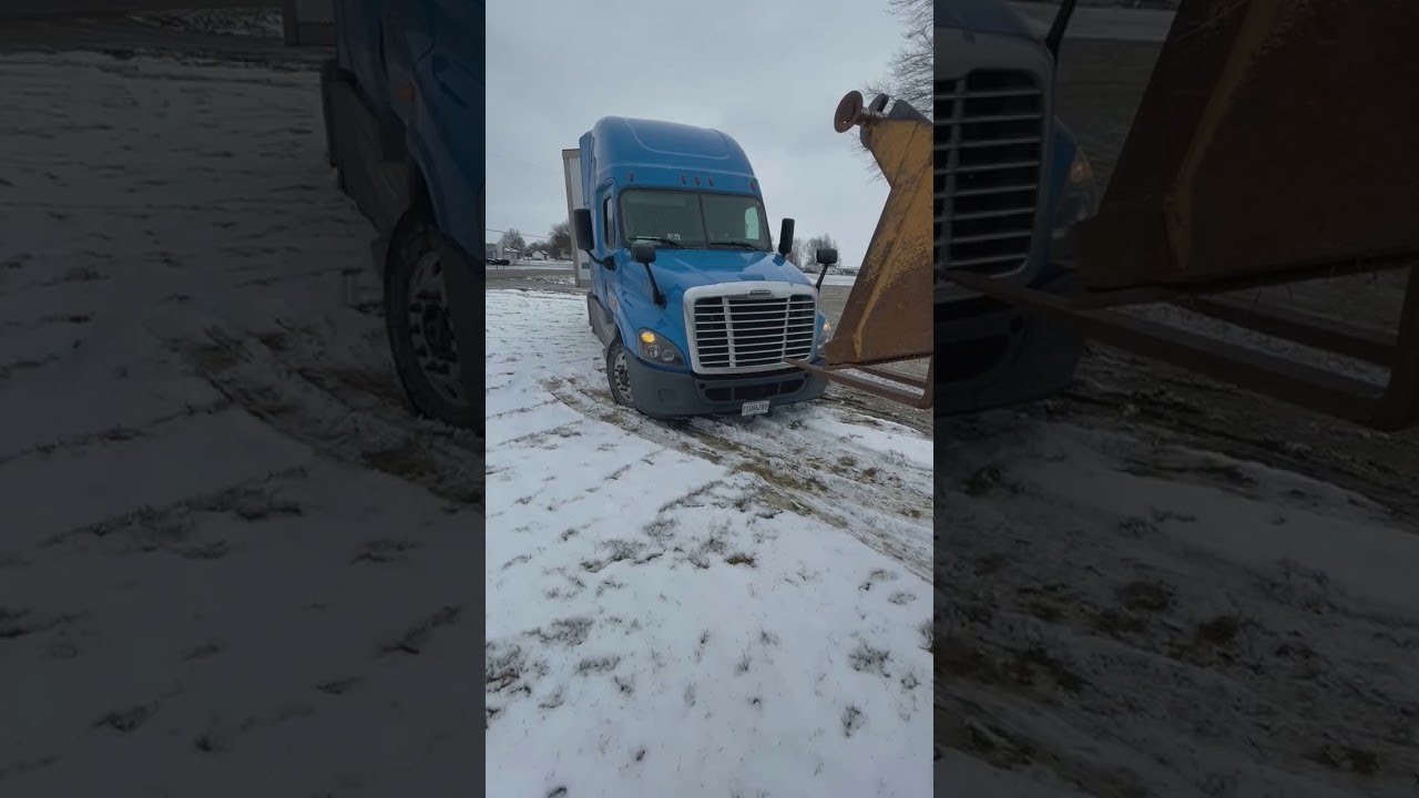 Bogged Truck's Radiator Punctured by Backhoe || ViralHog