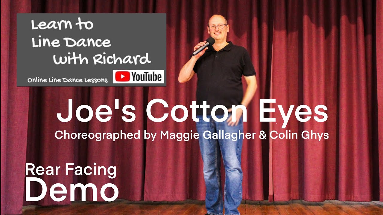 FREESTYLE / REAR FACING DEMO BEGINNER LINE DANCE - Joe's Cotton Eyes