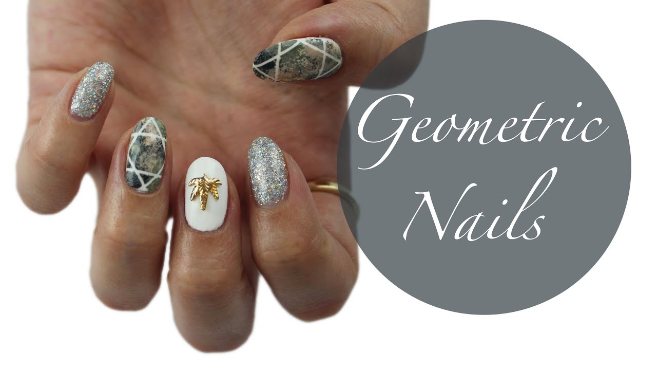 ♡ Geometric Earth- Toned Nail Design ♡