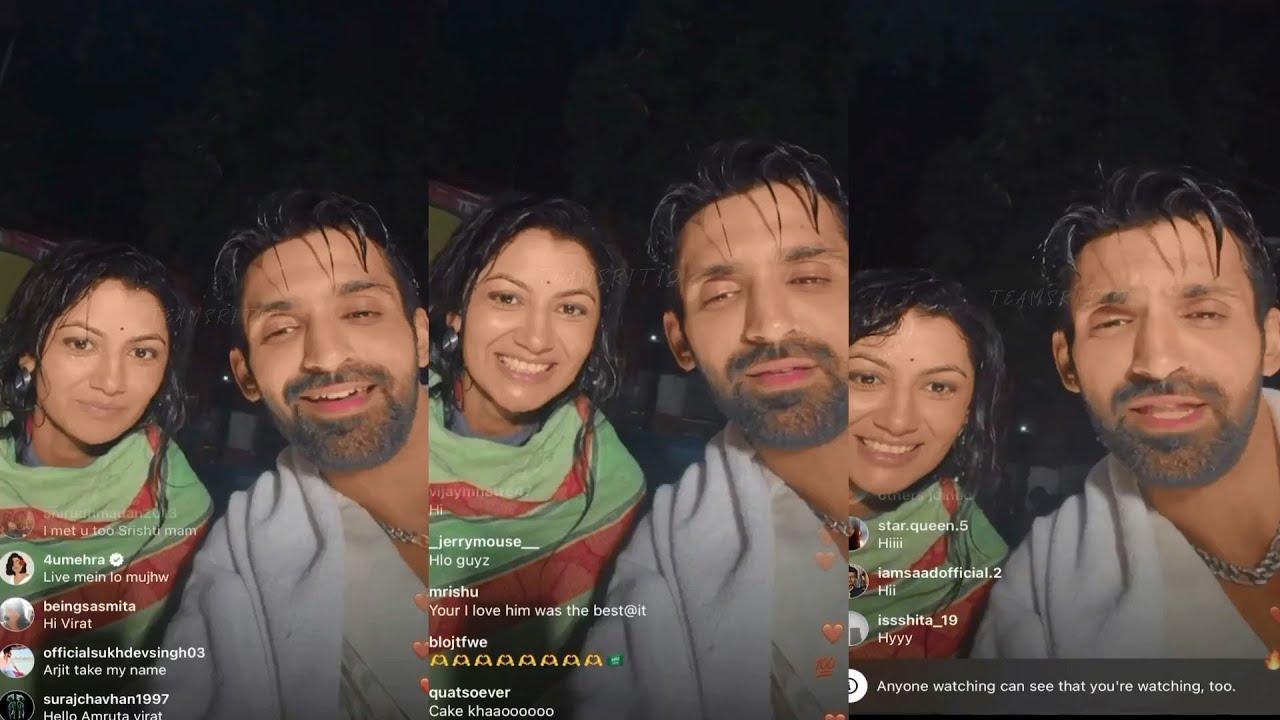 Kaise Mujhe Tum Mil Gaye Cast came Live 🌧️🎬 ‼️IG LIVE‼️ #sritijha #arjittaneja #bts