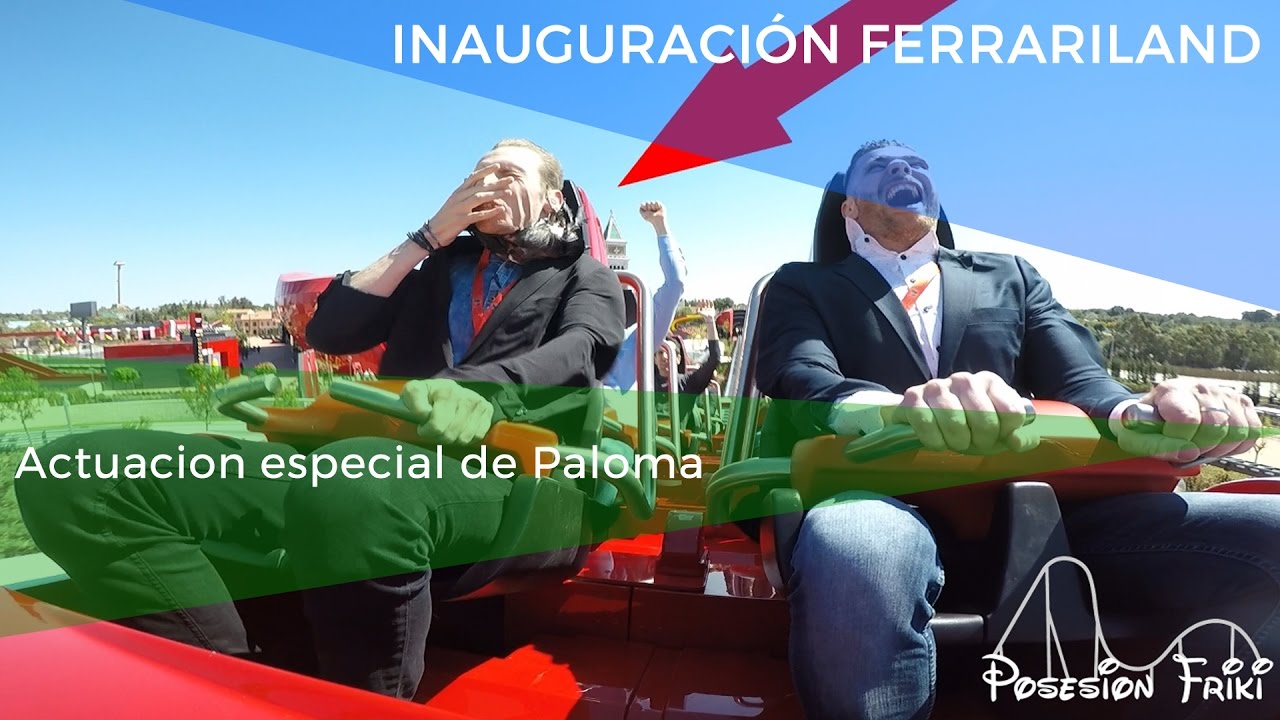 Inauguración de Ferrariland Portaventura - con entrevista a paloma! pigeon (ORIGINAL)