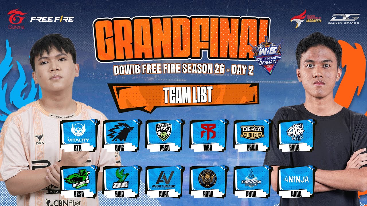 🔴DGWIB FREE FIRE SEASON 26 : GRAND FINALS DAY 2