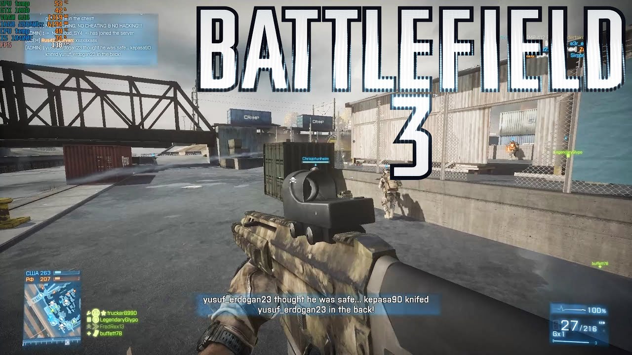 Battlefield 3: КАНАЛЫ НОУШЕХРА Схватка команд 64 Игрока
