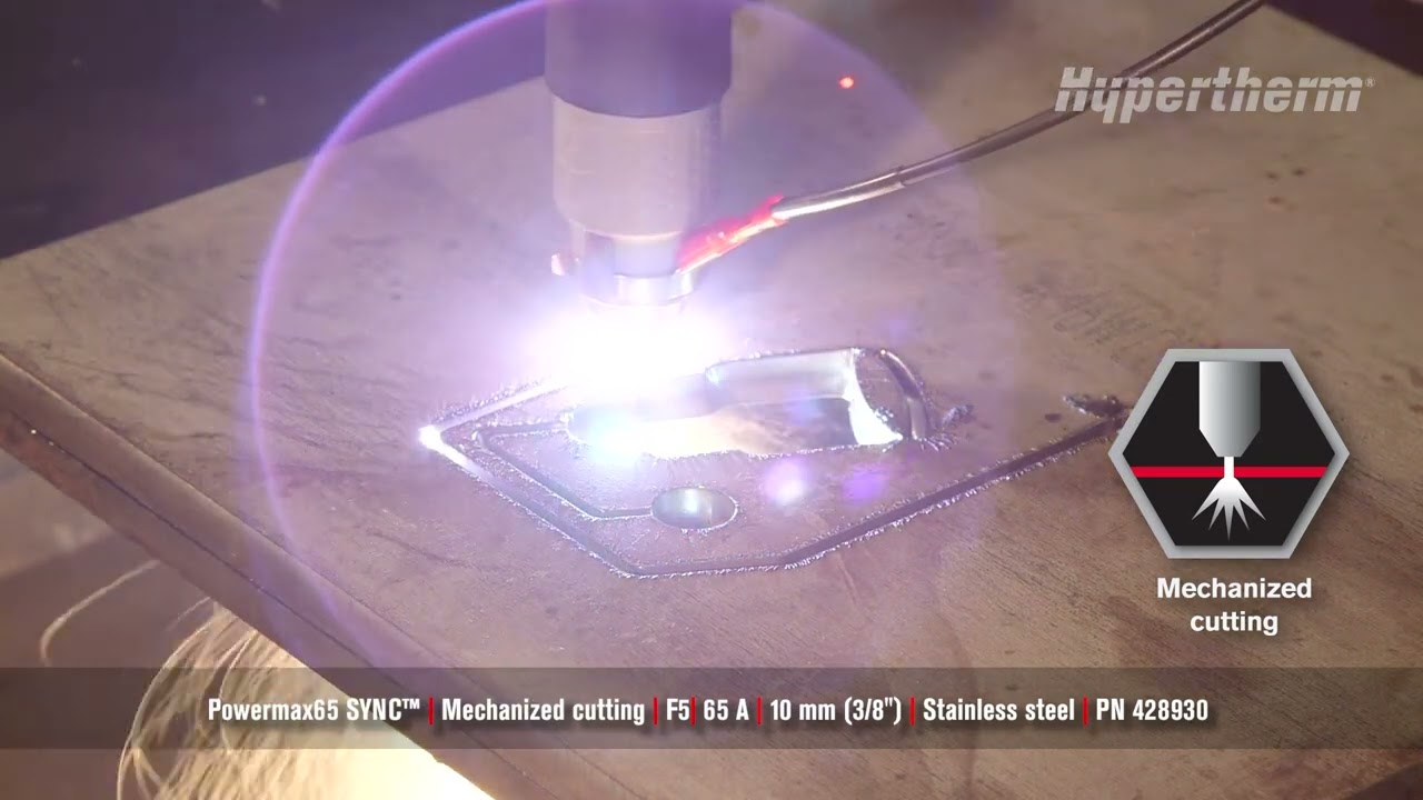 Hypertherm Powermax65 SYNC 10mm Mechanized Cutting Stainless Steel 428930