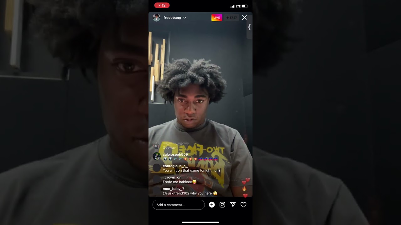 Fredo Bang plays unreleased music on live #rap