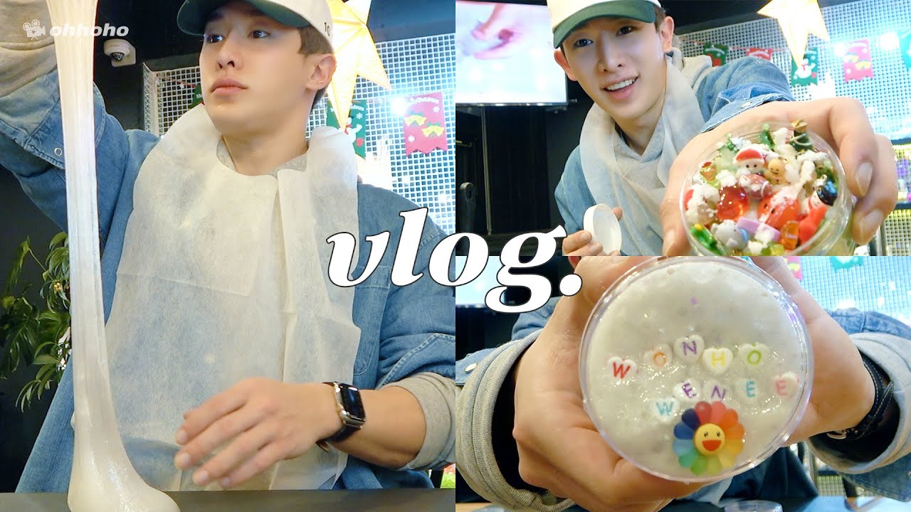 [ohhoho🧳] Vlog. 슬라임 카페에 갔어요😍 (feat. 슬라임에 누구보다 진심인 3n살) l WONHO 원호