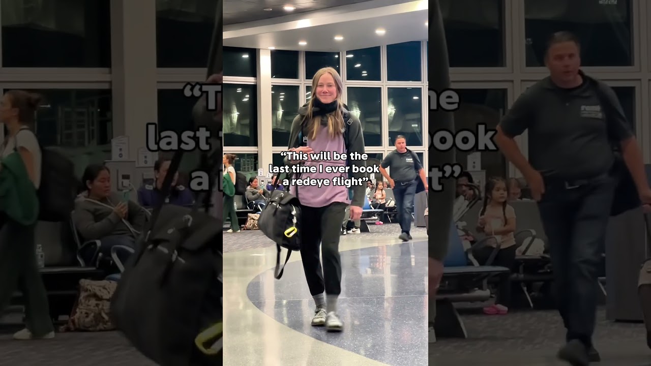 This is your sign to NEVER BOOK A REDEYE FLIGHT!! #travelfail #travel #flight #airportlook