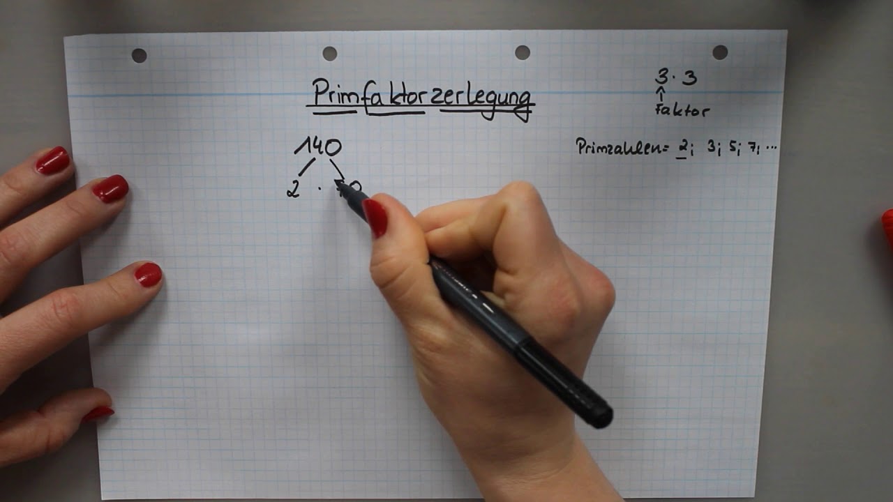 Mathe Klasse 5 / Wie funktioniert eine Primfaktorzerlegung ?