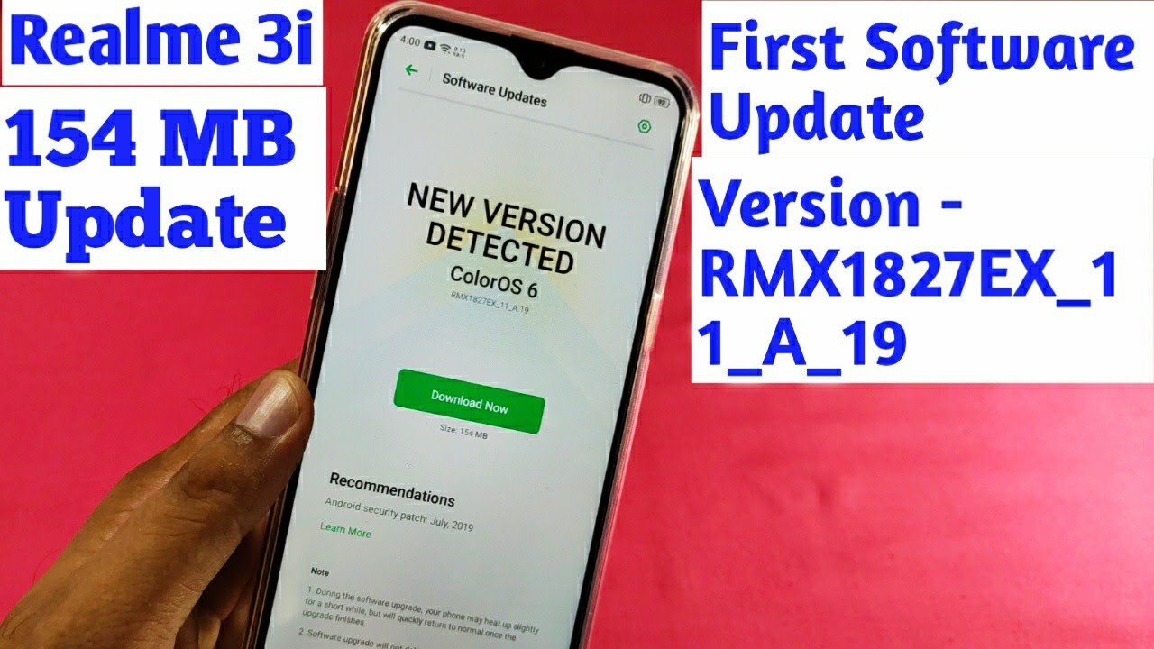 Realme 3i Received First Software Update | Realme 3i July OTA Update | Realme 3i July Security Patch