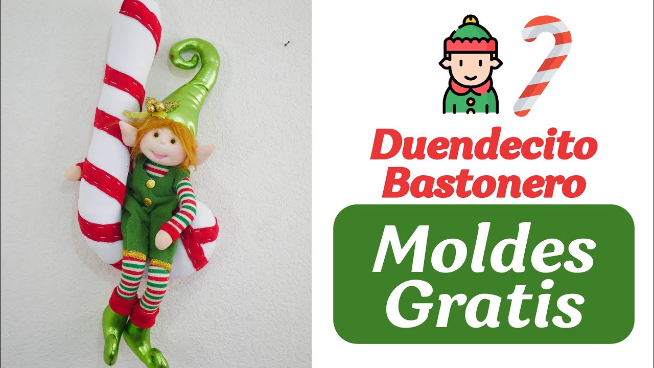 🧑‍🎄Duendecito Bastón #Navideño (Aprende a hacer la CARITA paso a paso)
