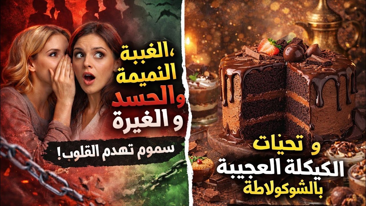 الغيبة والحسد تهدم… والشوكولاطة تداوي 🍫💔 | رسالة وكيكة عجيبة