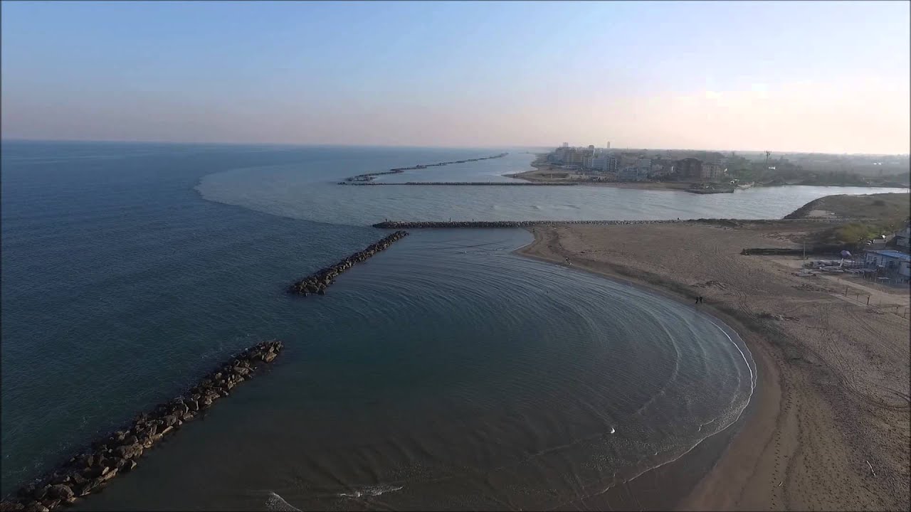 Drone flying over Lido Di Classe -RA-