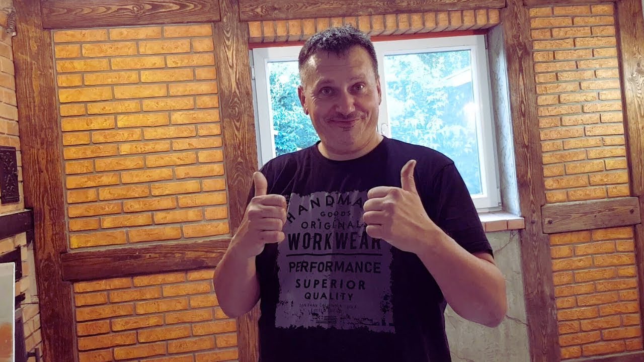 Moja ceglana ściana już gotowa i wyszła rewelacyjnie . Jak zrobić cegiełkę na ścianie .