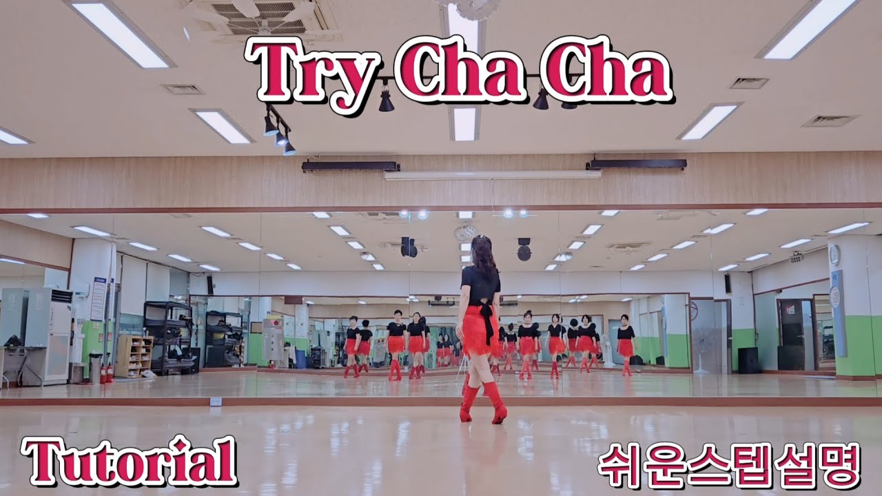 Try Cha Cha/쉬운스텝설명/High Beginner Linedance