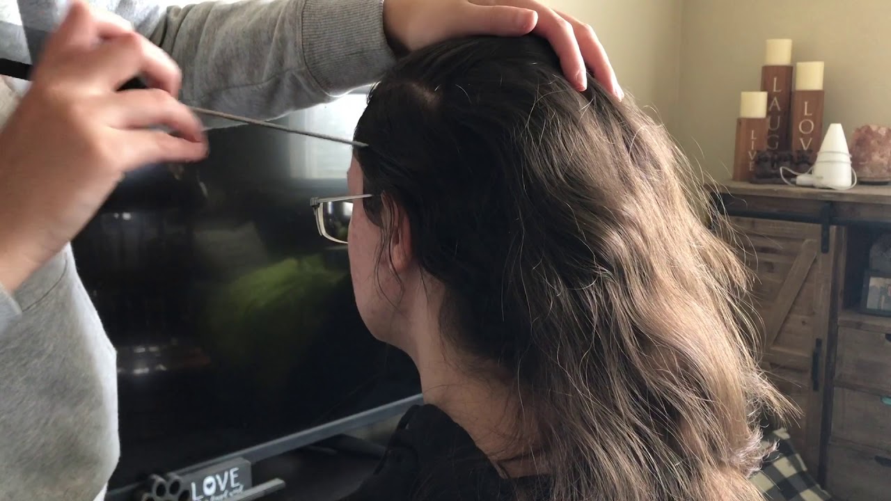 ASMR Scalp Check, Hair Brushing, Hair Twisting, and Oil Treatment//ASMR by alynicolejosephina