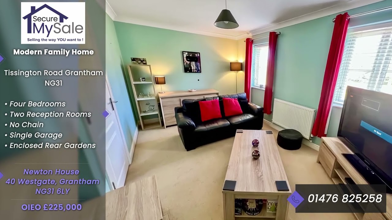 Modern Town House for sale in Grantham with Secure My sale Estate Agents