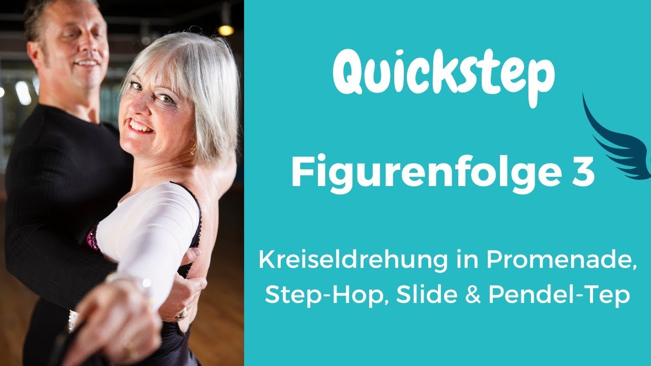 Folge 3 - Quickstep: Step-Hop, Slide und Pendel-Tep für Herr und Dame gezeigt