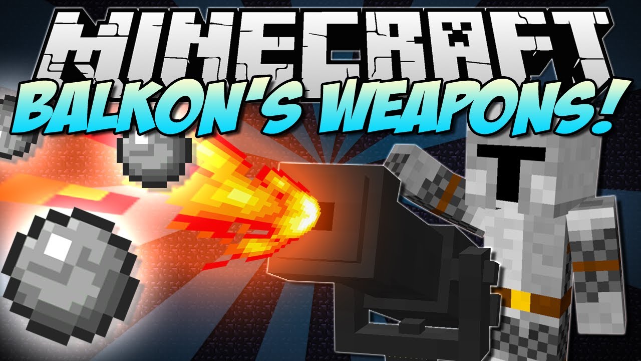 Minecraft | BALKON'S WEAPONS! (Muskets, Knives, Cannons & More!) | Mod Showcase [1.5.1]