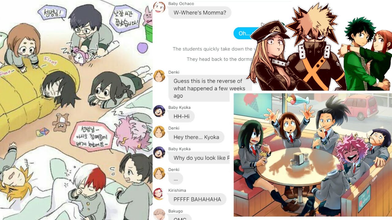 MHA Texts The Girls Are Toddlers now!?! (IzuOcha, BakuCamie, KiriMina, KamiJiro, TodoMomo)