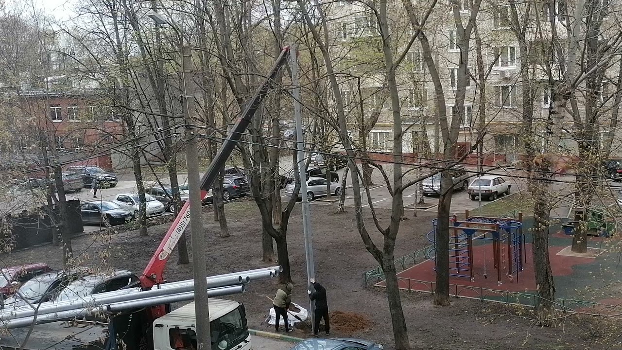 Монтаж опоры сп - 400