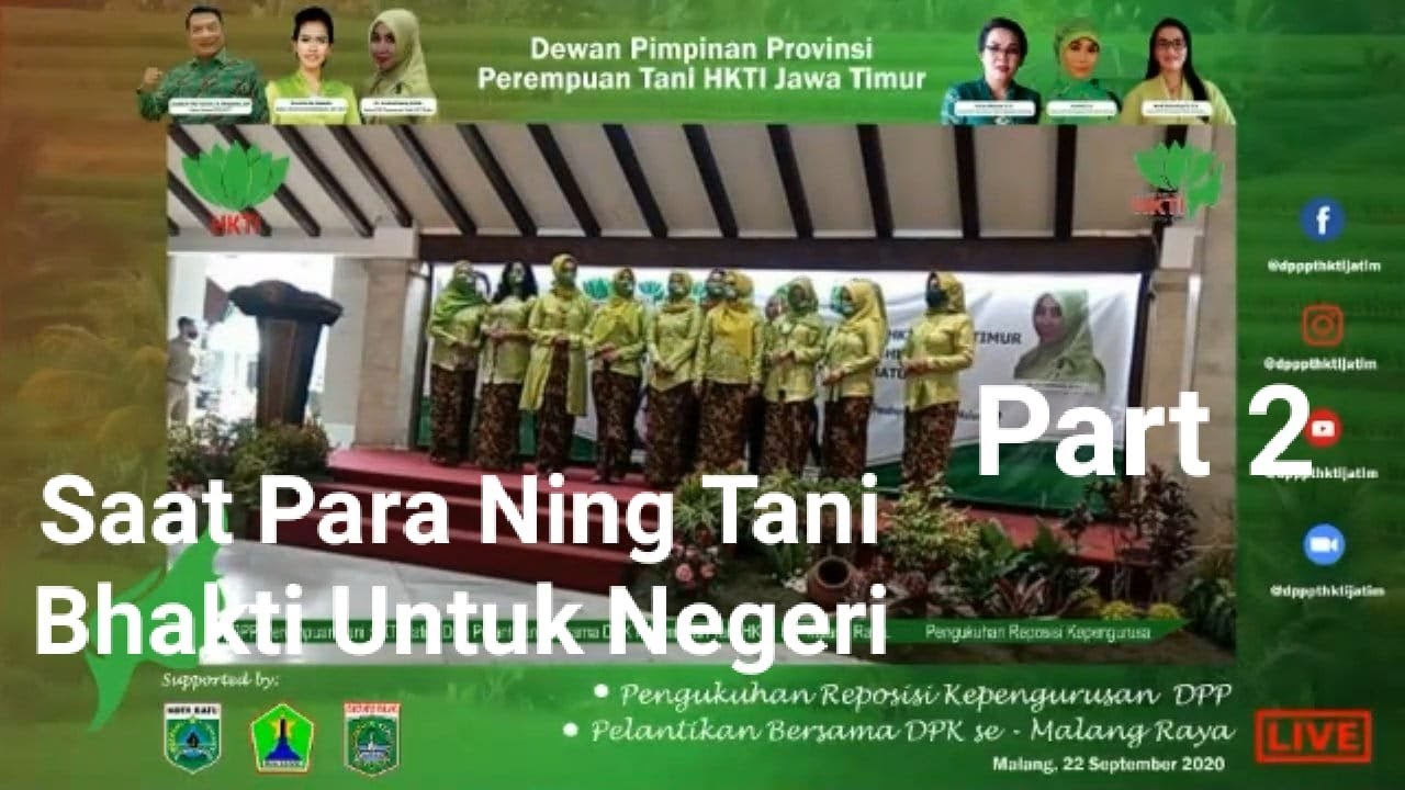 Patuh Prokes, Setahun Lalu Para Ning Tani Di Malang Raya Pilih Pelantikan Virtual (Part 2)