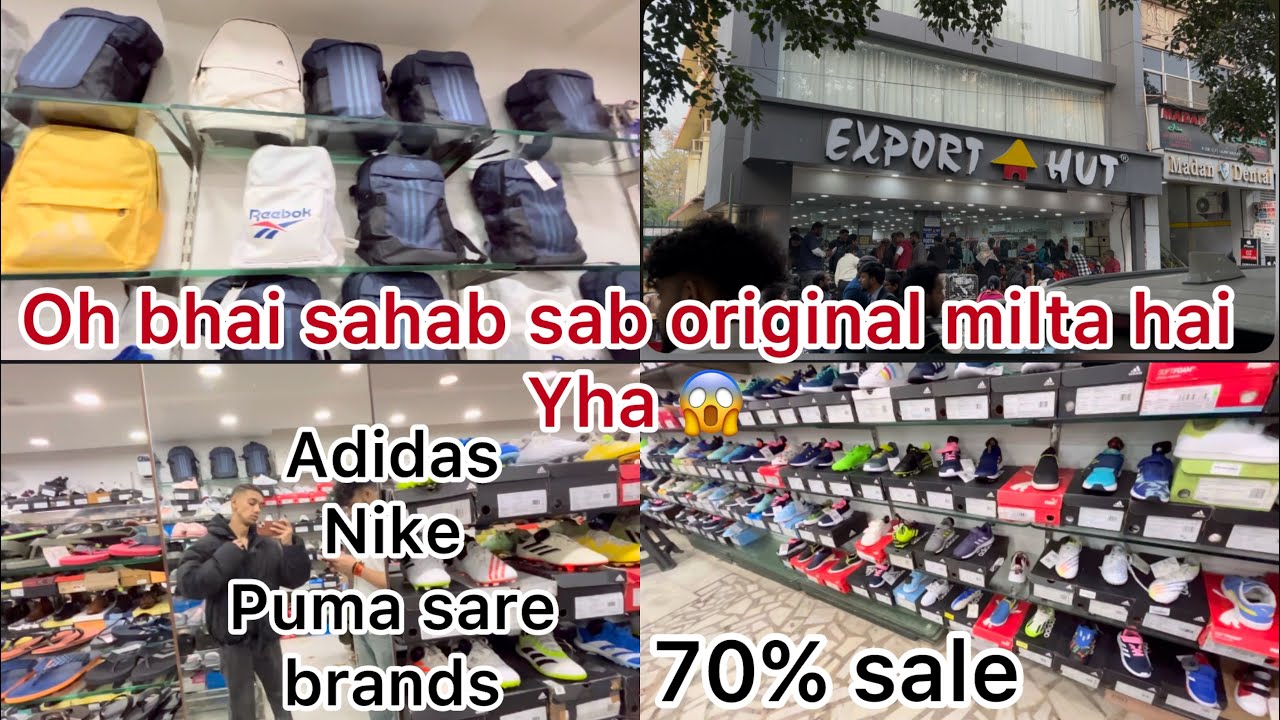 New collection’s men’s or girl’s original shoes & backpack’s 😱 | lajpat nagar export hut full vlog 🤓