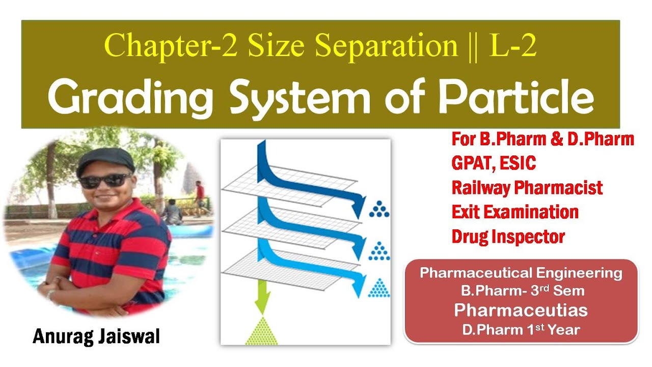 Size Separation || Grading of particle L-2 Ch-3 Unit-1 Pharm Engineering + L-2 Ch-6 Pharmaceutics-I