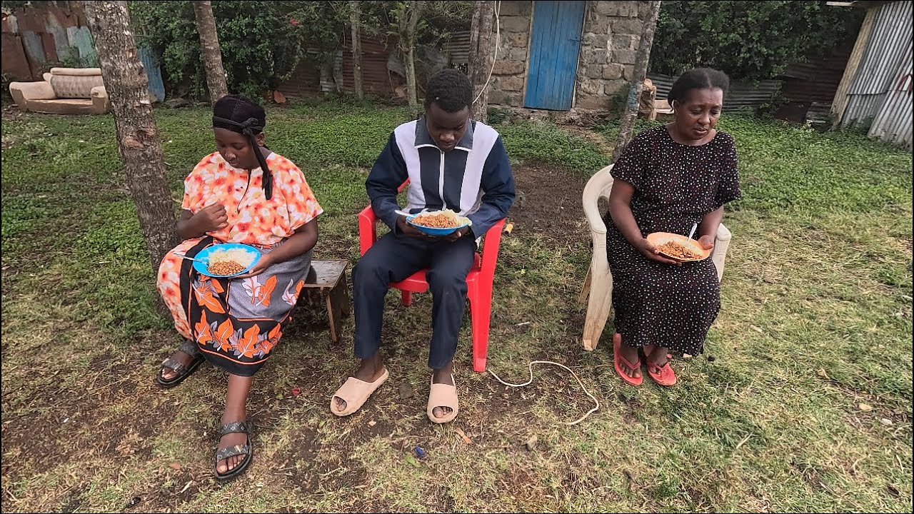 Traditional African Pigeon Peas Cooked Over Firewood 