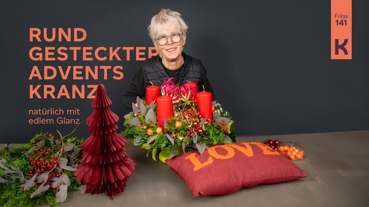 Rundgesteckter Adventskranz aus natürlichen Materialien | DIY | Weihnachten | Adventszeit