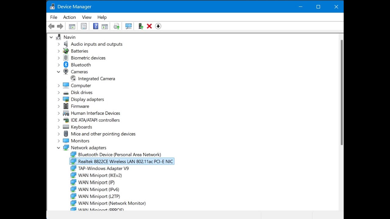 Загрузка драйвера WiFi для Realtek 8822CE Wireless LAN 802.11ac PCI E NIC для Windows 11 (HP, Len...