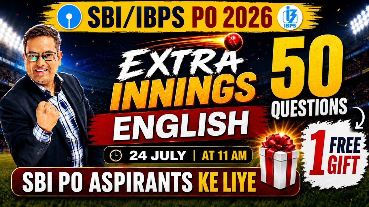SBI PO & IBPS PO 2026 | English | 50 Most Important Questions | SBI PO Prelims Special Live Class #2