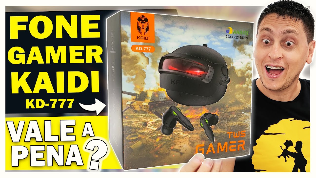 Fone Bluetooth Gamer KAIDI KD-777 é bom? Unboxing e review