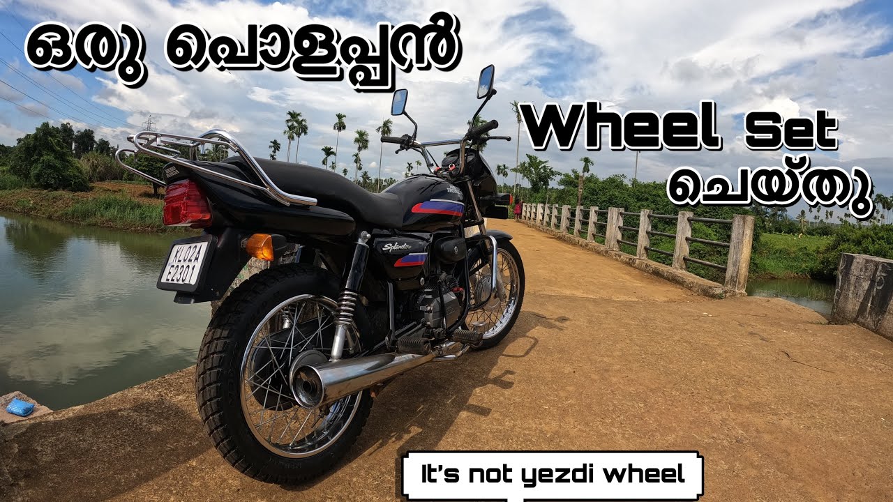 Enticer wheel fitting to splendor || ഇത്‌ yezdi wheel അല്ല അതുക്കും മേലെ 🔥🔥|| വണ്ടി look ആയി⚡️ ||