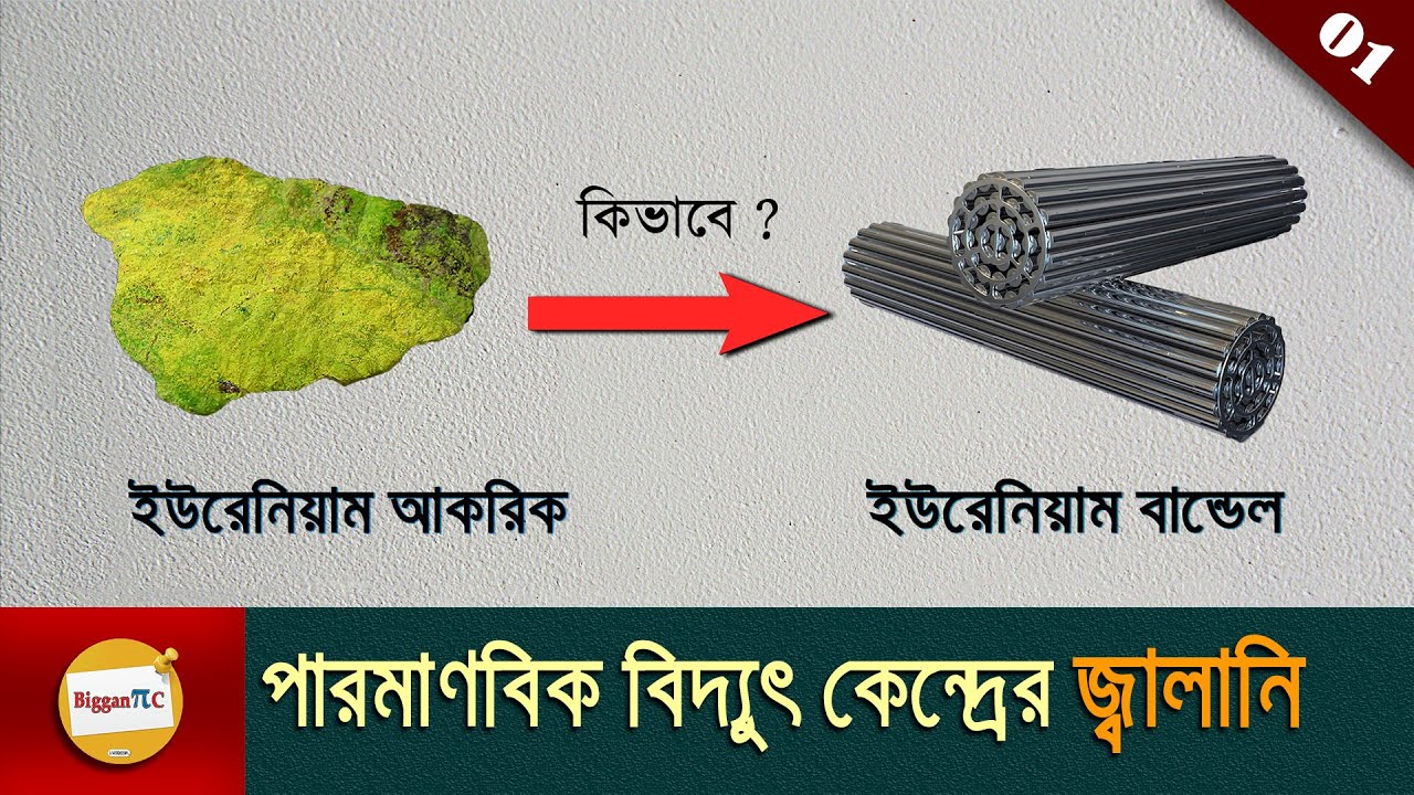 পারমাণবিক বিদ্যুৎ কেন্দ্রের জ্বালানি Nuclear Power Plant Fuel in bangla with animation Ep 01