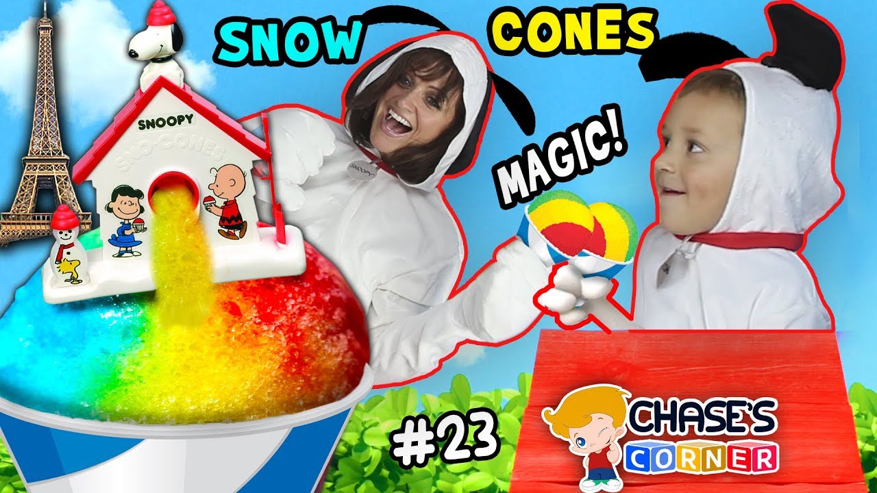 Chase's Corner: SNOOPY SNOW CONES w/ GRANDMA + The Peanuts Movie Games & Magic (#23) | DOH MUCH FUN