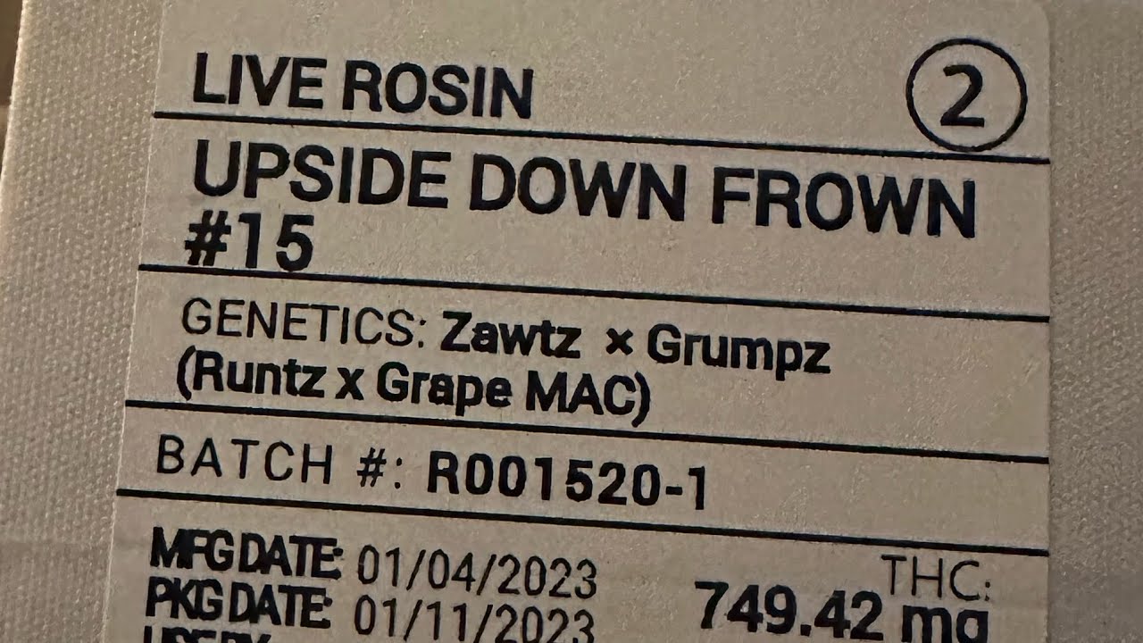 710 Labs 🥼- Upside Down Frown #12 ~ live Rosin