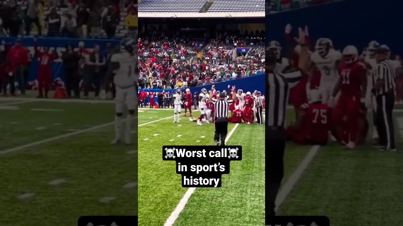 Ref Blows call in Georgia HS state final football game. Best angle!!