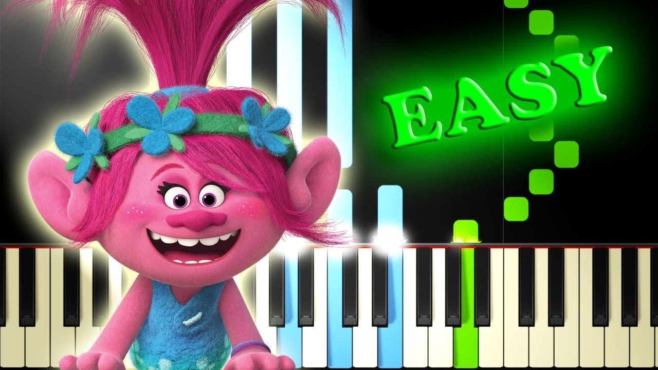 JUSTIN TIMBERLAKE - CAN'T STOP THE FEELING from TROLLS - Easy Piano Tutorial
