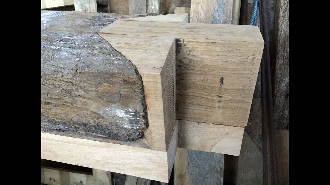 Repairing the 500 year old oak floor beam