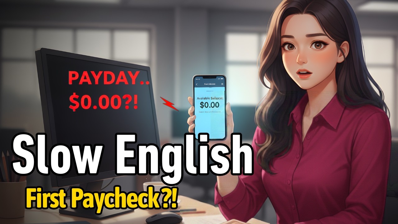 First Paycheck in America… $0?! | Simple English Conversation (A1–A2)