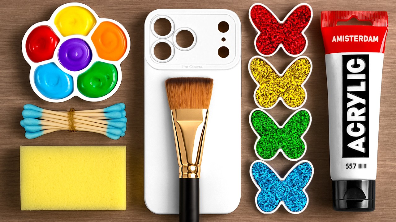 GENIUS! Easy Acrylic Painting Idea with iPhone! Anyone Can Do It!