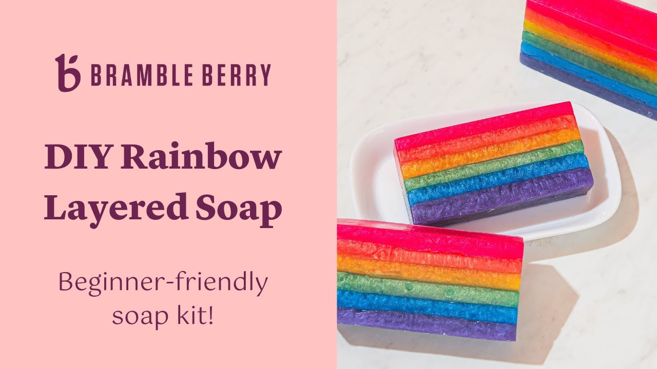 How to Make Layered Rainbow Soap 🌈 DIY Soap Kit | Bramble Berry