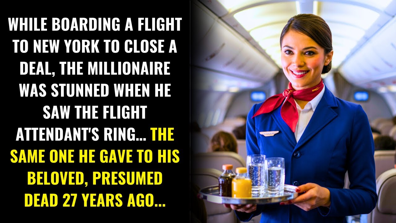 THE MILLIONAIRE WAS STUNNED WHEN HE SAW HIS DECEASED LOVER’S RING ON THE FLIGHT ATTENDANT…
