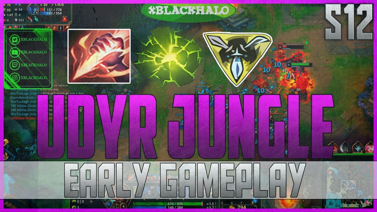 League Of Legends Udyr Gameplay - Udyr Runes & Udyr Build: Udyr Jungle Guide Nocturne vs Udyr Guide
